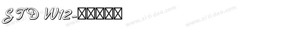 STD W12字体转换